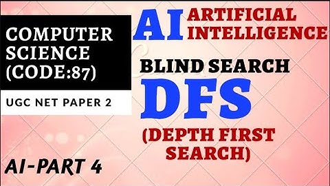 DFS(Depth First Search)-AI|Uninformed search|Blind Search|NET Computer Science CLASSES in Malayalam