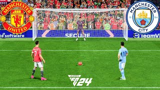 MANCHESTER UNITED VS MANCHESTER CITY | RONALDO VS MESSI | FIFA 24 PENALTY SHOOTOUT - PSG GAMEPLAY