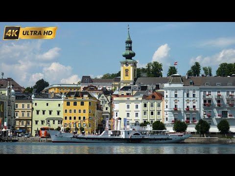 [4k] Gmunden, Austria. The idyllic little town on the shores of Lake Traunsee.