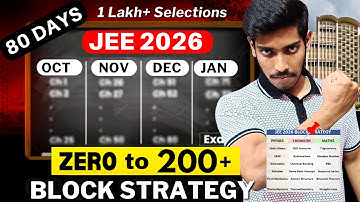 JEE 2026: Block Strategy to Score 200+ 🔥| Last 80 Days Planner for JANUARY Attempt