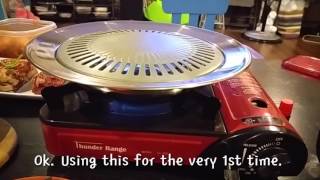 Indoor Korean BBQ grill. Using this indoor grill for the very first time. It appeared to have a bit of smoke (heat was set to be too high). Smoke will decrease