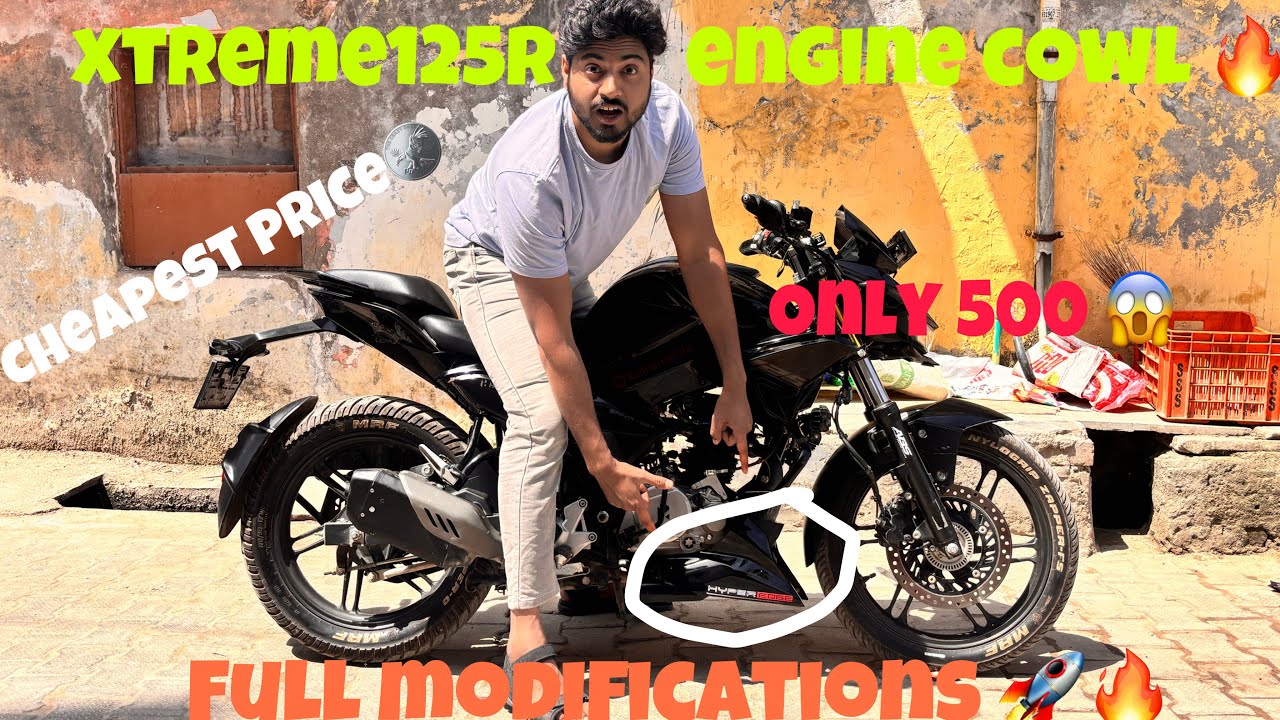 Hero Xtreme125r engine cowl install🔥🚀 Xtreme125r engine guard only 500 😱full modifications 🔥🤩