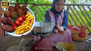 Persian Cutlet (Kotlet or Shami kebab  Meat and Potato ) | IRAN VILLAGE LIFE | Gilan rural life
