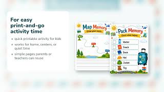 Postcard Memory Pages Travel Journal for Kids Printable PDF Etsy 11