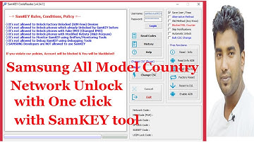 Samsung All Model Country  Network Unlock with One click with SamKEY tool 100% Success 2022 for faru
