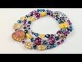 Simple Triple Wrap Bracelet using Vivid Orchids September Didi's Deluxe Bead Box