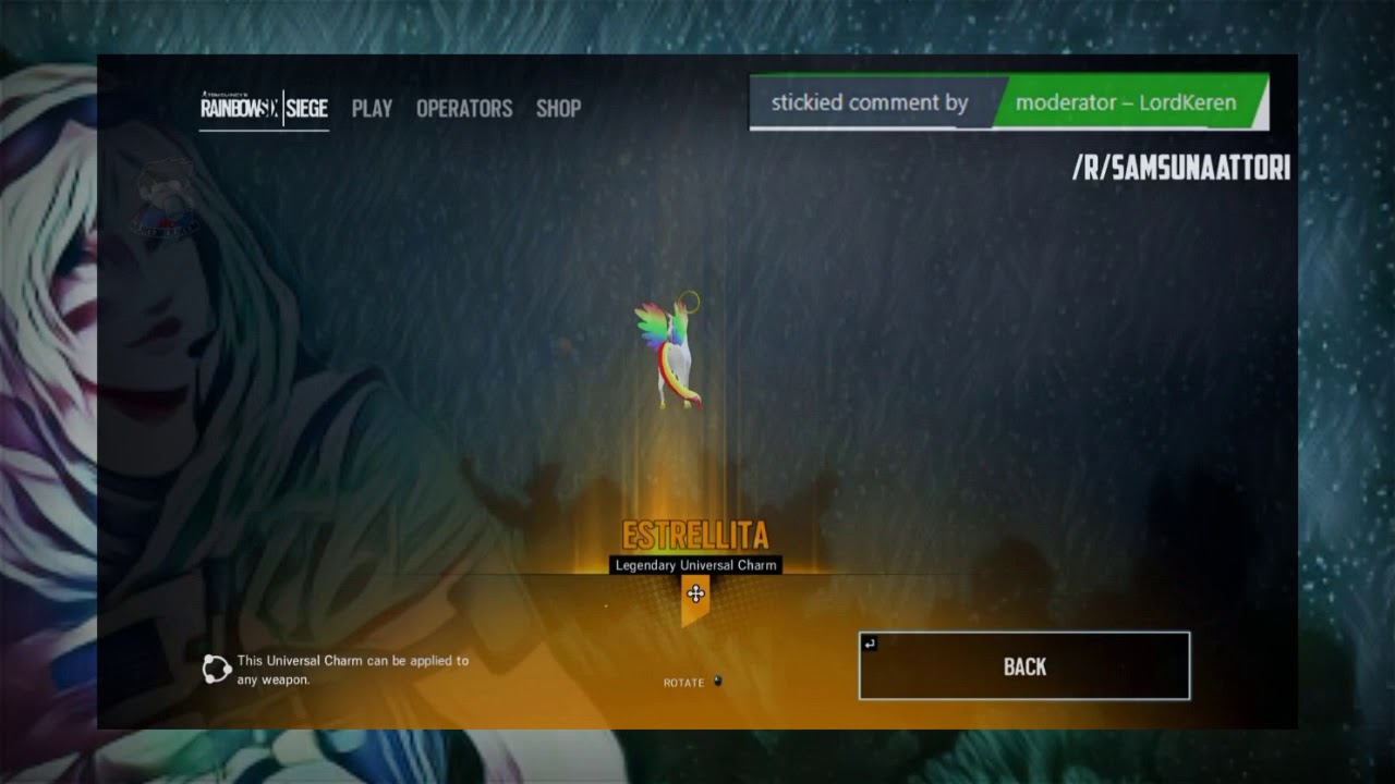 Rainbow six siege all legendary Skins[Charms,Headgear,Weapon Skins