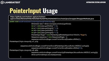 org openqa selenium interactions PointerInput with examples