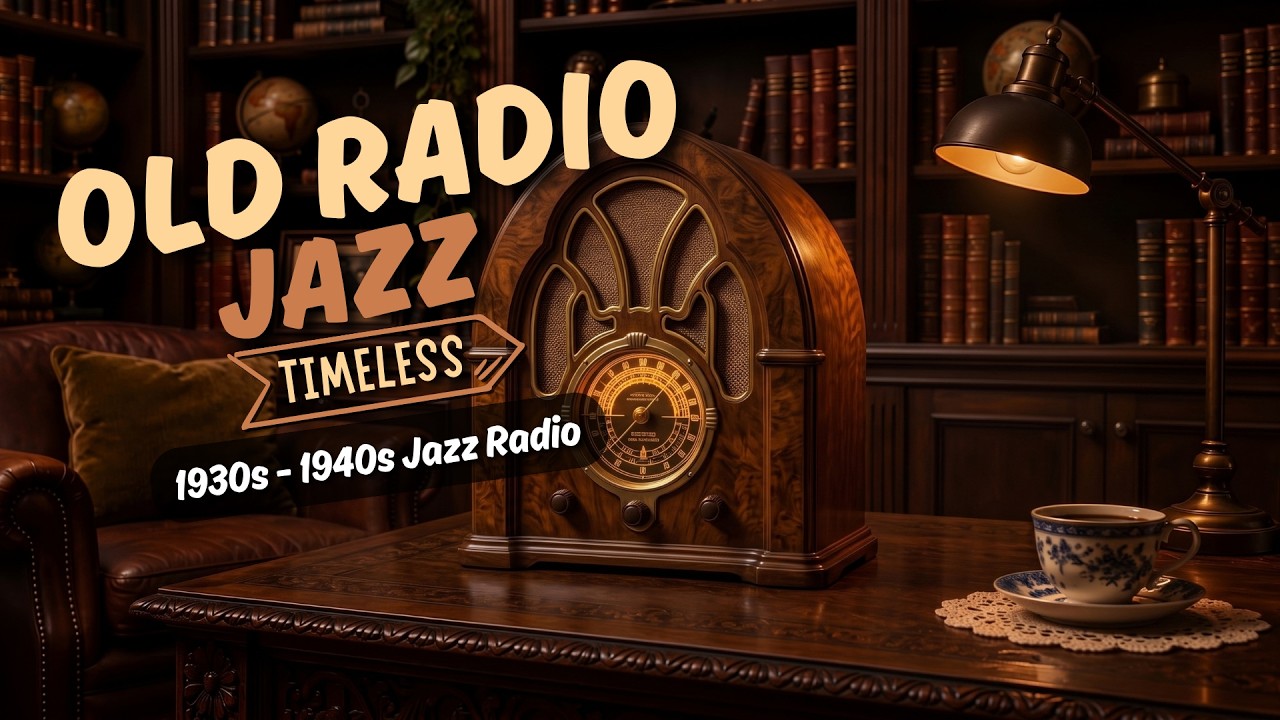 Vintage Evening Radio Jazz – 1930s 1940s Smooth Swing & Vinyl Background Music