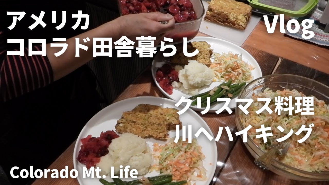 田舎暮らしvlog 朝食にgfシナモンロール クリスマス料理 クッキー 肉なしミートローフ 冬の川 Christmas Dinner Veggie Loaf Gfcooking River Vlog Youtube