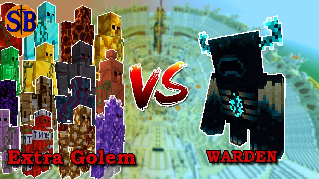 Warden VS Extra Golems | Minecraft Mob Battle