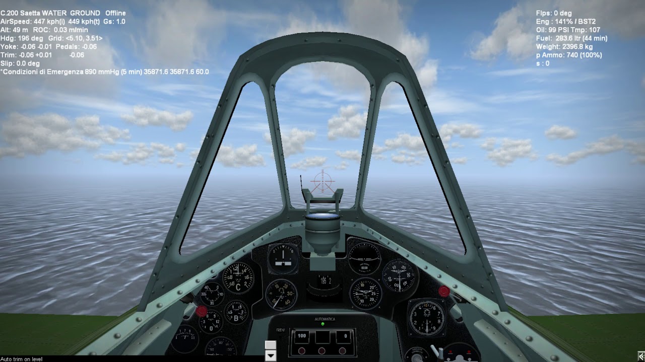 WarBirds Macchi C.200 Saetta Max.speed @50m 449km/h