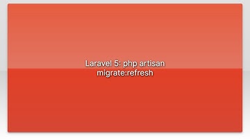 Laravel 5: php artisan migrate:refresh