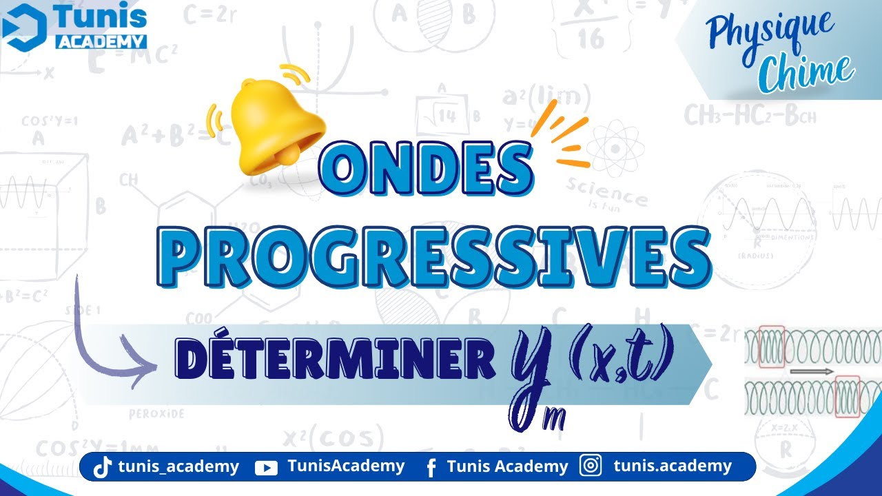 🌊 ÉQUATIONS HORAIRE ET SPATIALE des ONDES (2 cas)