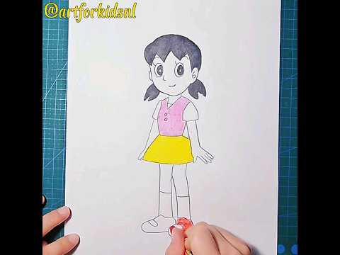 How to draw Shizuka | Shizuka drawing | Hướng dẫn bé vẽ Shizuka | Vẽ Shizuka #shorts #xuka #shizuka