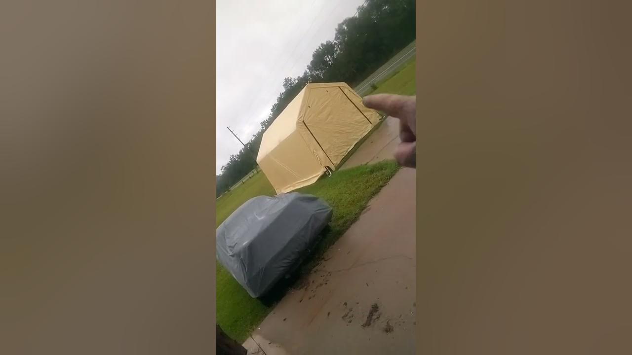 Harbor Freight 10x17 Portable Garage As A Paint Booth YouTube