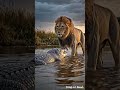 “Lion vs Giant Crocodile — Deadly River Battle Caught on Camera” #shortsfeed #shortvideo