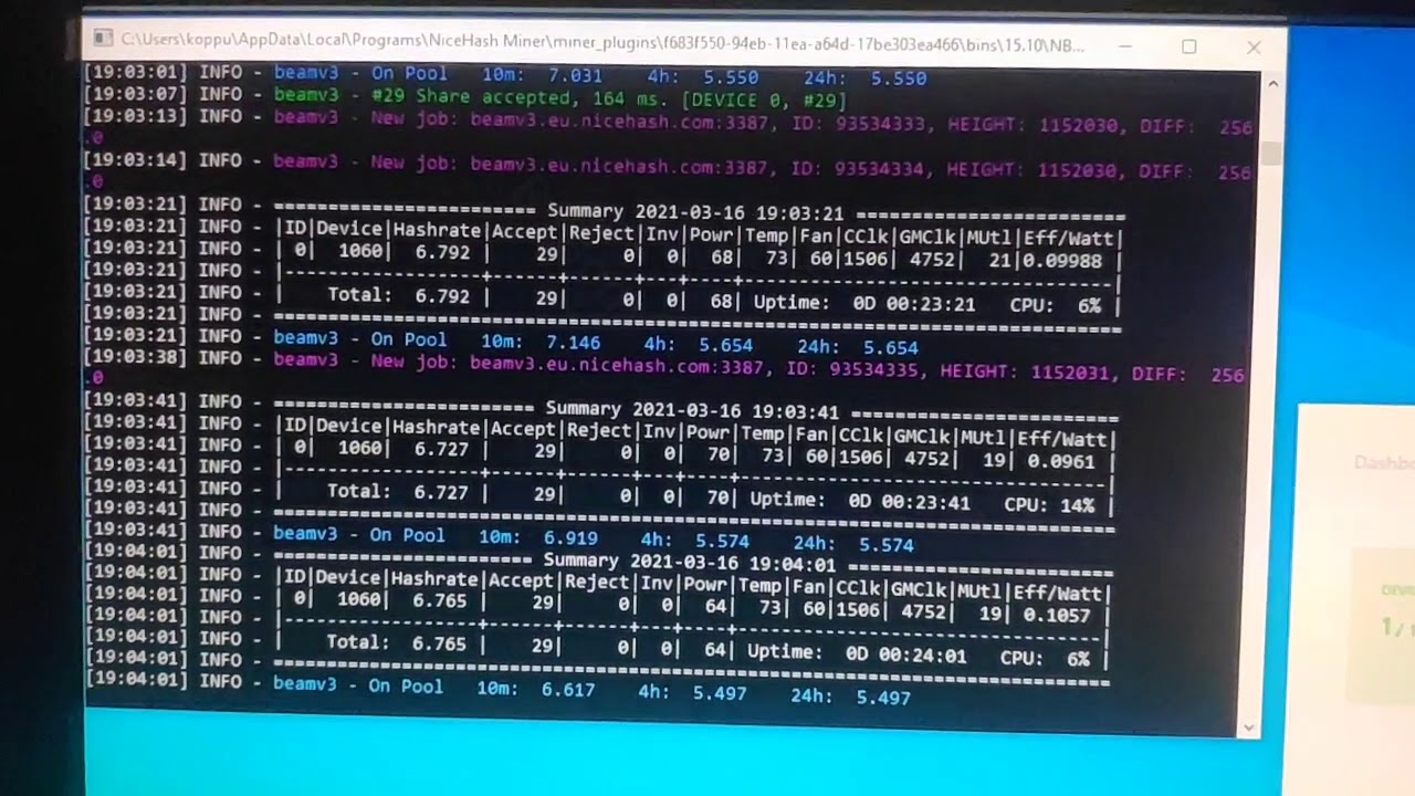 Mining with Palit 1060 3gb and Making $0.6 per Day