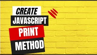 JAVASCRIPT PRINT METHOD #javascript