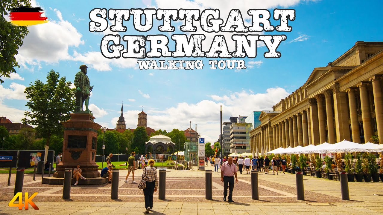 Stuttgart, Germany - Walking Tour 4K - Main city of Baden-Württemberg ...