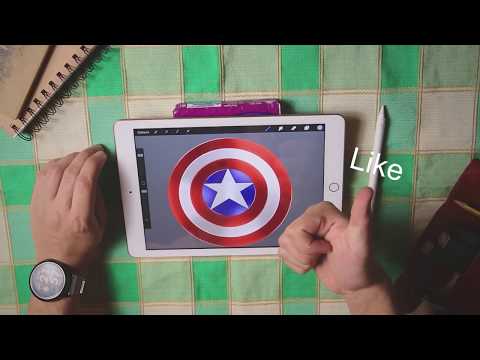 Drawing Captain America Shield