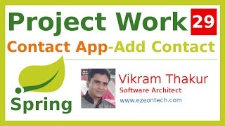 29 - Spring MVC - Project Work | Add Contact Operation (Contact App) - By eZeon
