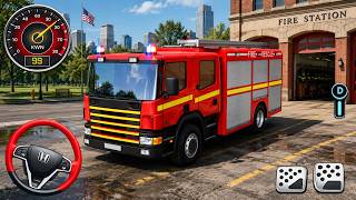 US Emergency 911 Fire Truck Driving Simulator - Firefighter Rescue Driving 3D | Android Gameplay screenshot 1