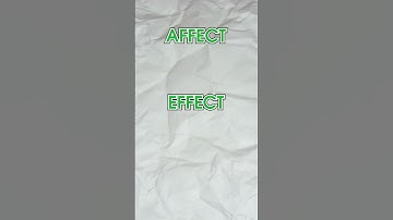AFFECT or EFFECT