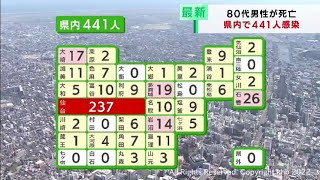 宮城県で新たに４４１人感染　仙台市の患者１人死亡（20220325OA）