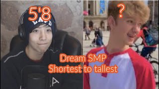Dream SMP Shortest to Tallest