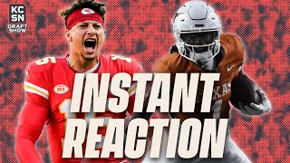 Chiefs TRADE UP for Texas WR Xavier Worthy - LIVE REACTION | Highlights \& Analysis