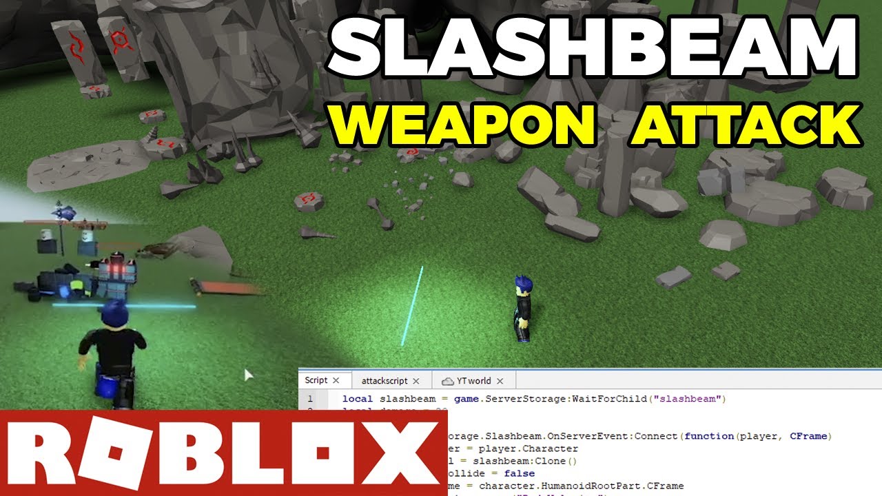 How To Add Sound Roblox Studio Tutorial Sound Effect To Your Weapon Attack Skill Slash Beam Youtube - how to add sound effects to a roblox model