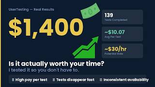 I Made $1,400 on UserTesting as a Beginner — Honest Review