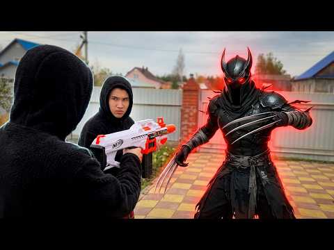 Lynx from Shadow Fight is in my house! Nerf battle!