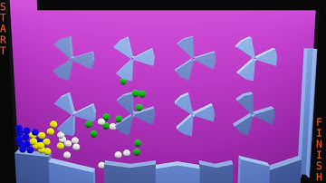 Going Balls / 44 Balls / Elimination Race / Obstacle Course / Marble Race / Blender Animation /