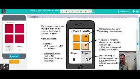 Code.org - Event-Driven Programming in App Lab: Building an App: Color Sleuth #1