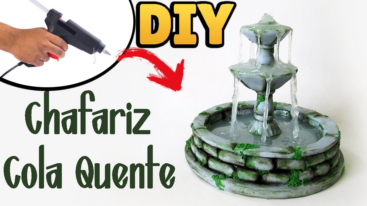DIY: Chafariz Antigo em Miniatura - Hot Glue Fountain Tutorial  | Ideias Personalizadas - DIY