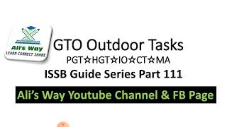 GTO Outdoor Tasks|Progressive|Half Group Task|Individual obstacle|Command task|#issb guide