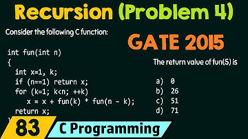 Recursion (Solved Problem 4)