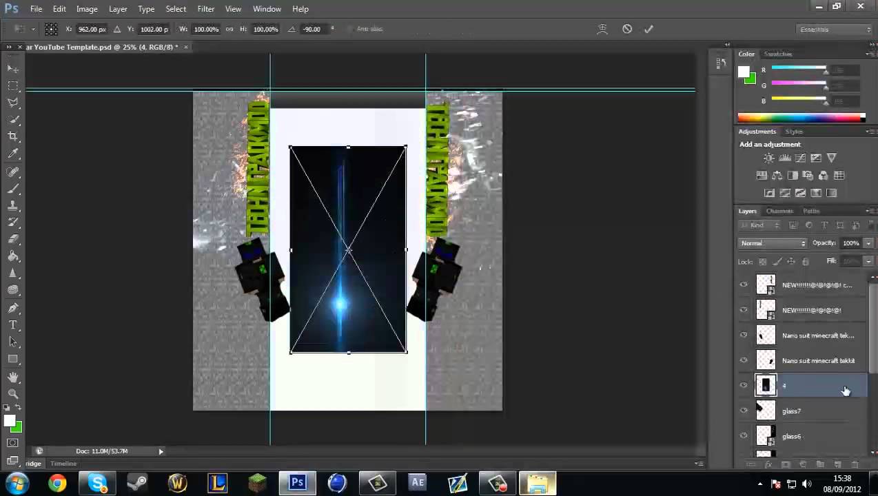 Speed Art - Technicpackmod's Minecraft Background - TEKNO!