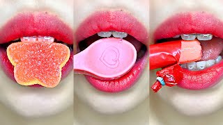 Asmr Sour Gummy Buger Gummy Sausage Jelly S Chocolate Eating Sounds