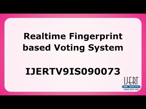 Realtime Fingerprint based Voting System