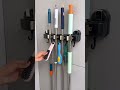 3 Layer Mop &amp; Broom Holder 🧹 Wall Mounted Organizer for Cleaning Tools