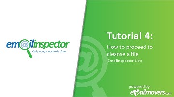 Emailinspector - Tutorial 4: How to proceed to cleanse a file