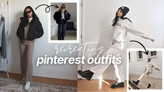 recreating pinterest outfits with a capsule wardrobe | minimalist winter outfit ideas!