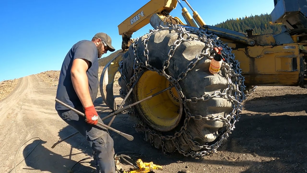 Skidder tire struggles and some road trip