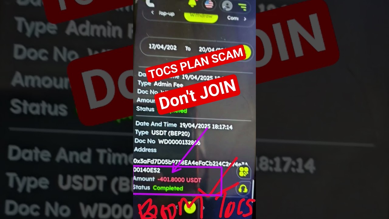 Hahm app Scam 💯 Tocs Plan Scam 💯  tocs Plan Treasure NFT 💯 Treasure tocs same plan