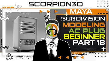 SUBDIVISION MODELING IN MAYA - POWER CORD AC PLUG PART 18