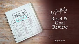 Monthly Reset and Goal Review | August 2025
