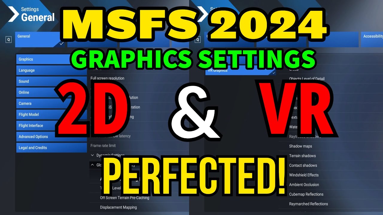 2D & VR Optimized Graphics Settings for MSFS 2024 You Need to Try!